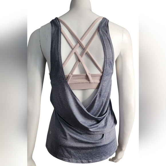 Lululemon Reenergized 2-in-1 Tank Solar Grey / Muse size 4 - Picture 9 of 13